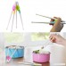 Qiaoshiren Learn Chopsticks Easy to Use Cheater Training Chopsticks for Children and Adults Pink and Blue 4 Pcs - B077T4S6XM